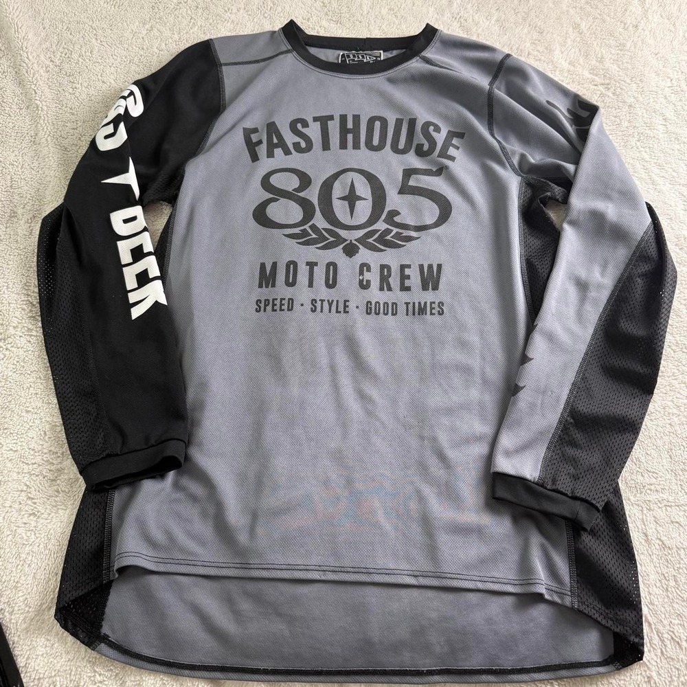 Fasthouse 805 Moto Crew Jersey Grey Size L
